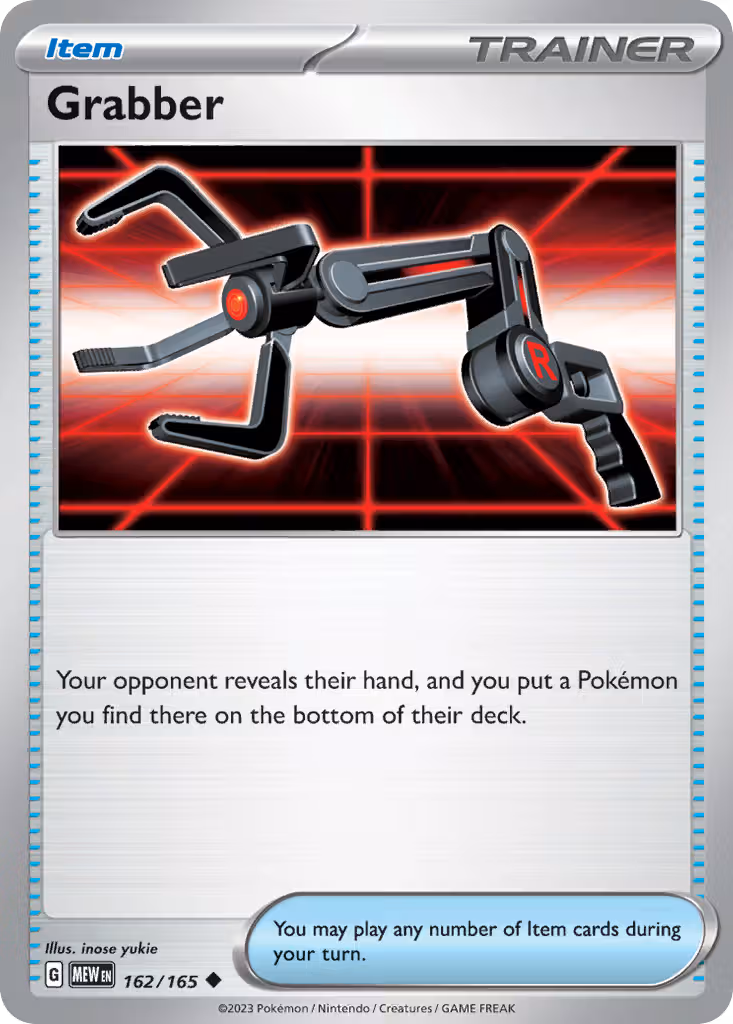 Grabber 162/165 Pokemon card