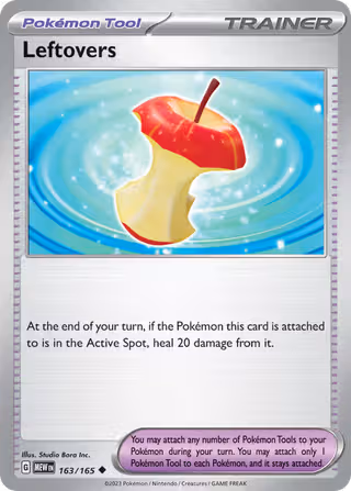 Leftovers 163/165 Pokemon card
