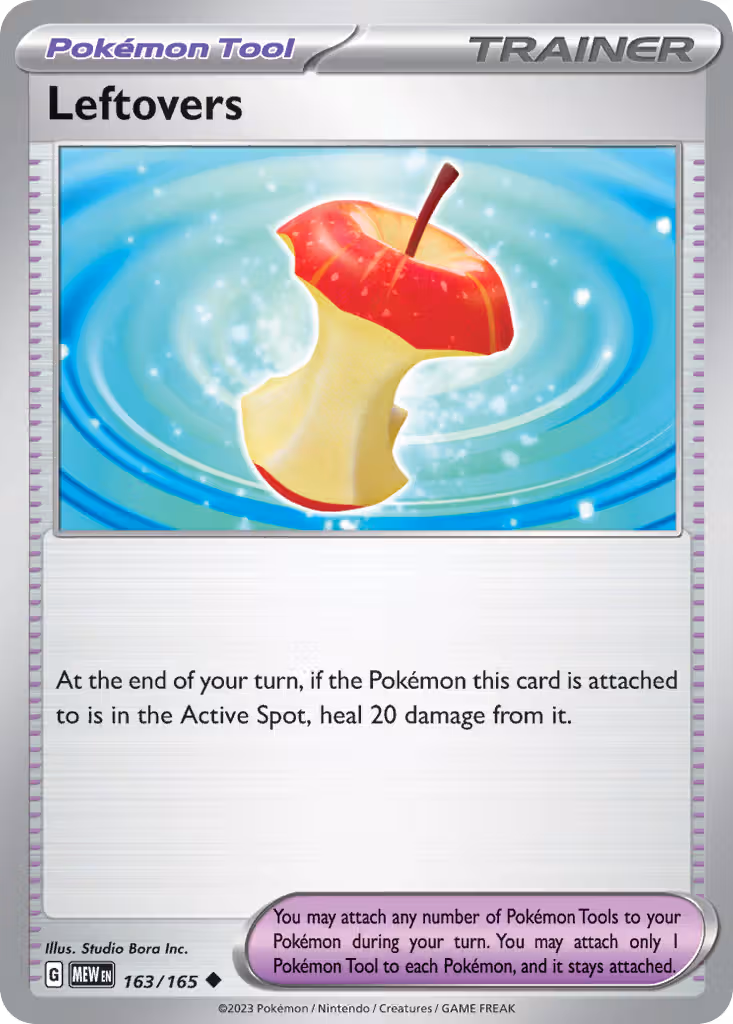 Leftovers 163/165 Pokemon card