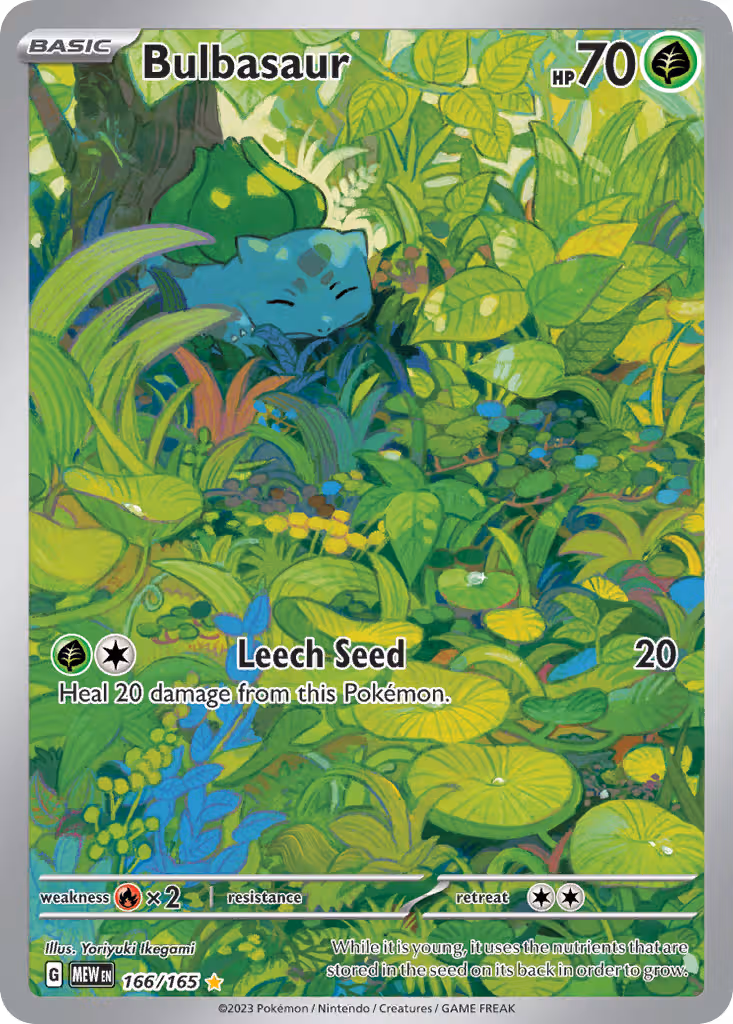Bulbasaur 166/165 Pokemon card