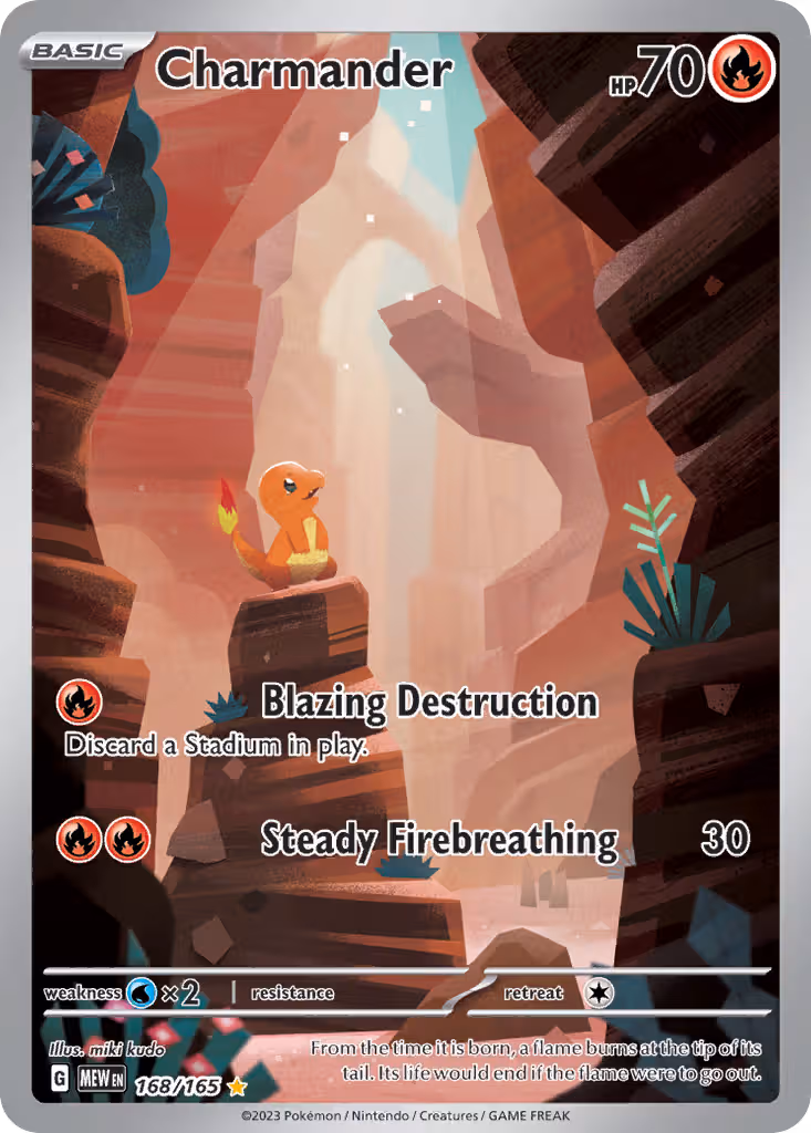 Charmander 168/165 Pokemon card