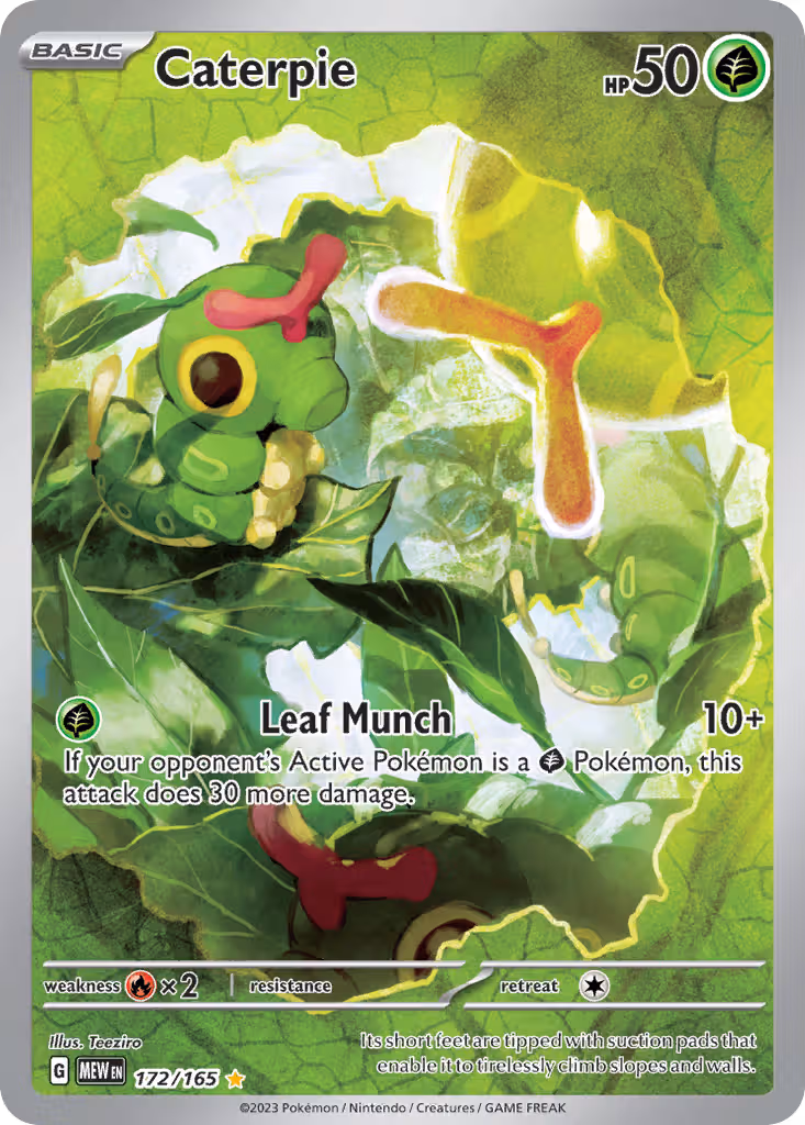 Caterpie 172/165 Pokemon card