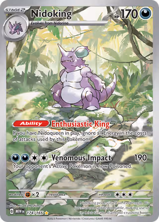 Nidoking 174/165 Pokemon card