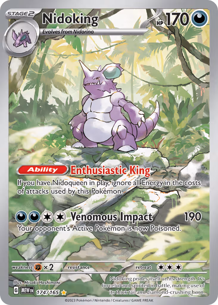 Nidoking 174/165 Pokemon card