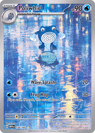 Poliwhirl 176/165 Pokemon card