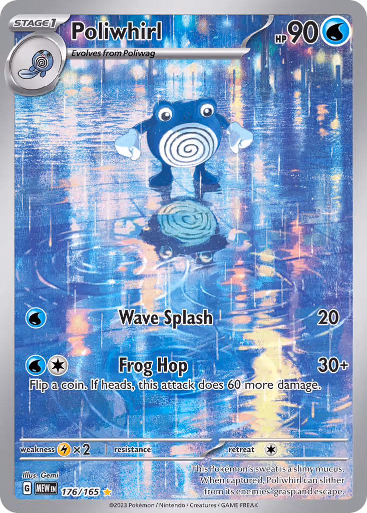 Poliwhirl 176/165 Pokemon card