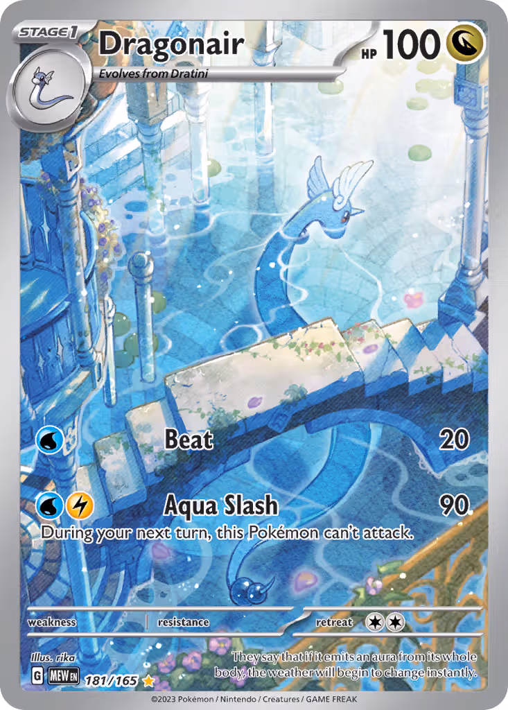 Dragonair 181/165 Pokemon card