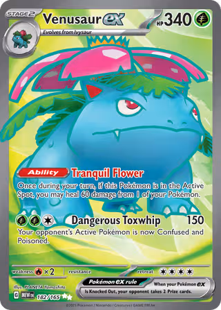Venusaur ex 182/165 Pokemon card