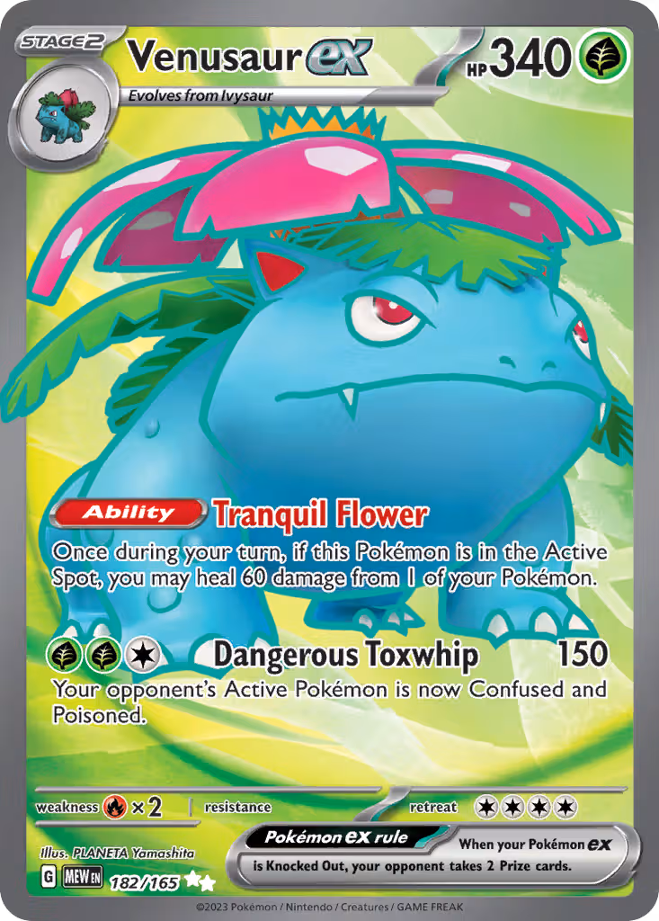 Venusaur ex 182/165 Pokemon card