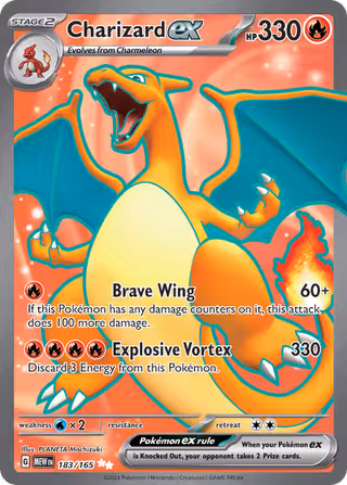 Charizard ex 183/165 Pokemon card