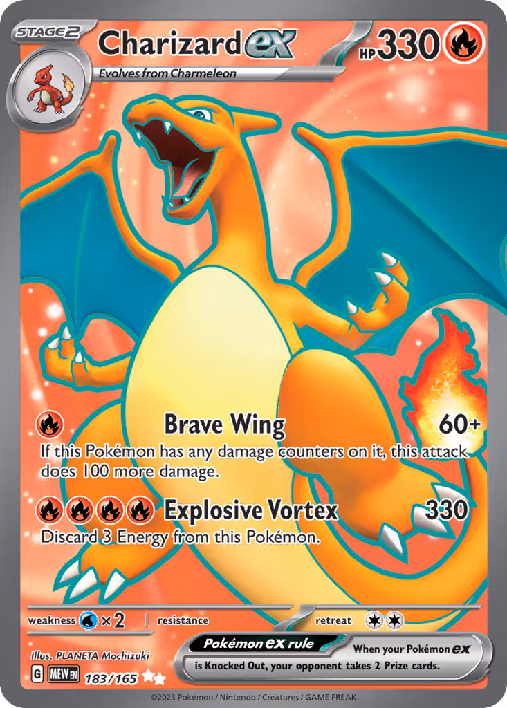 Charizard ex 183/165 Pokemon card
