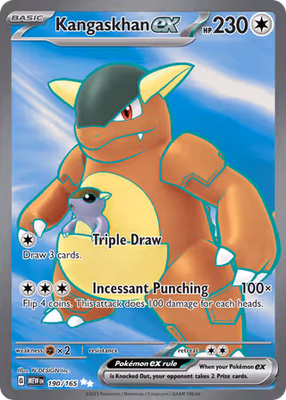 Kangaskhan ex 190/165 Pokemon card