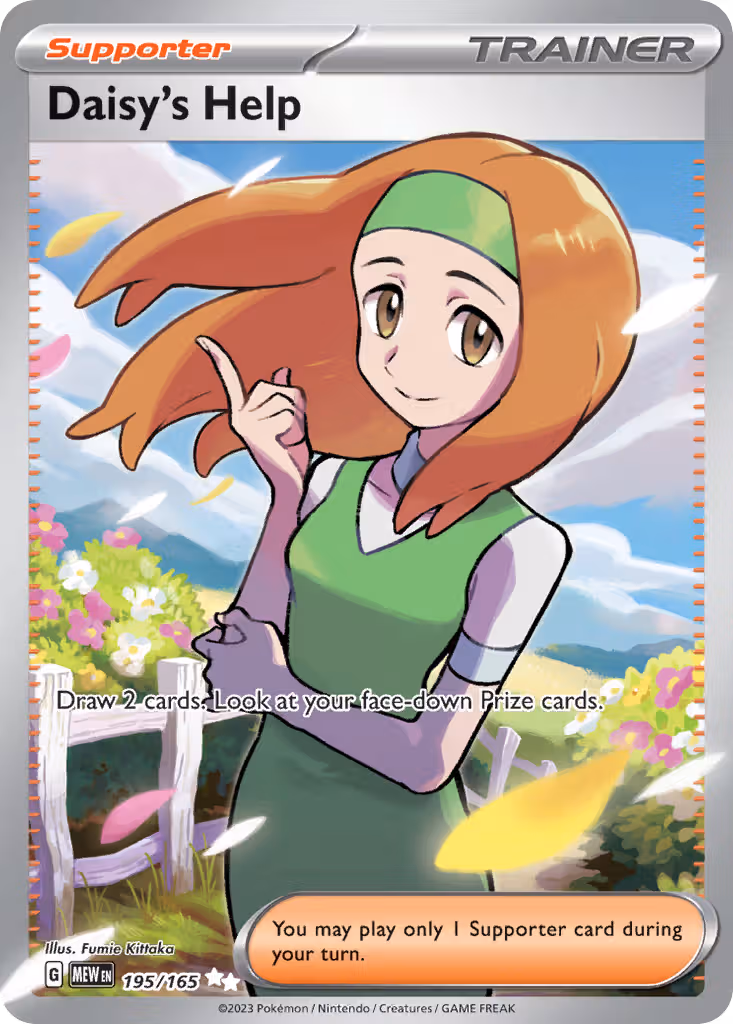 Daisy's Help 195/165 Pokemon card