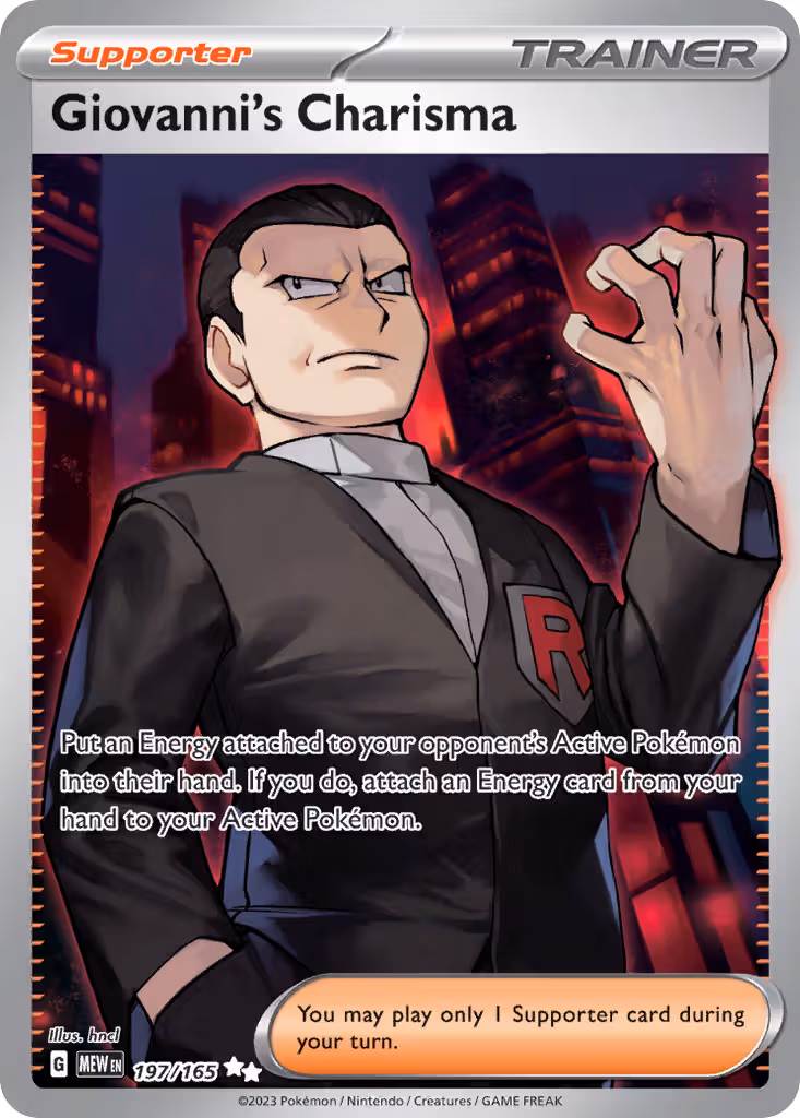 Giovanni's Charisma 197/165 Pokemon card