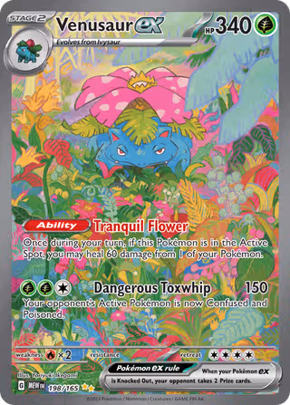 Venusaur ex 198/165 Pokemon card