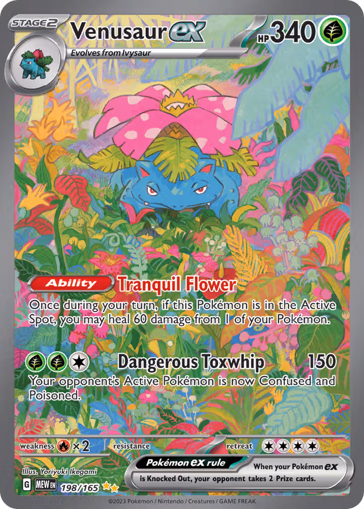Venusaur ex 198/165 Pokemon card