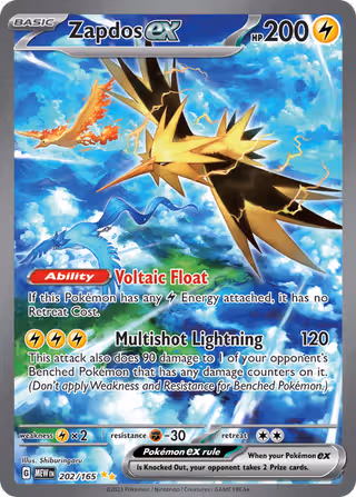 Zapdos ex 202/165 Pokemon card