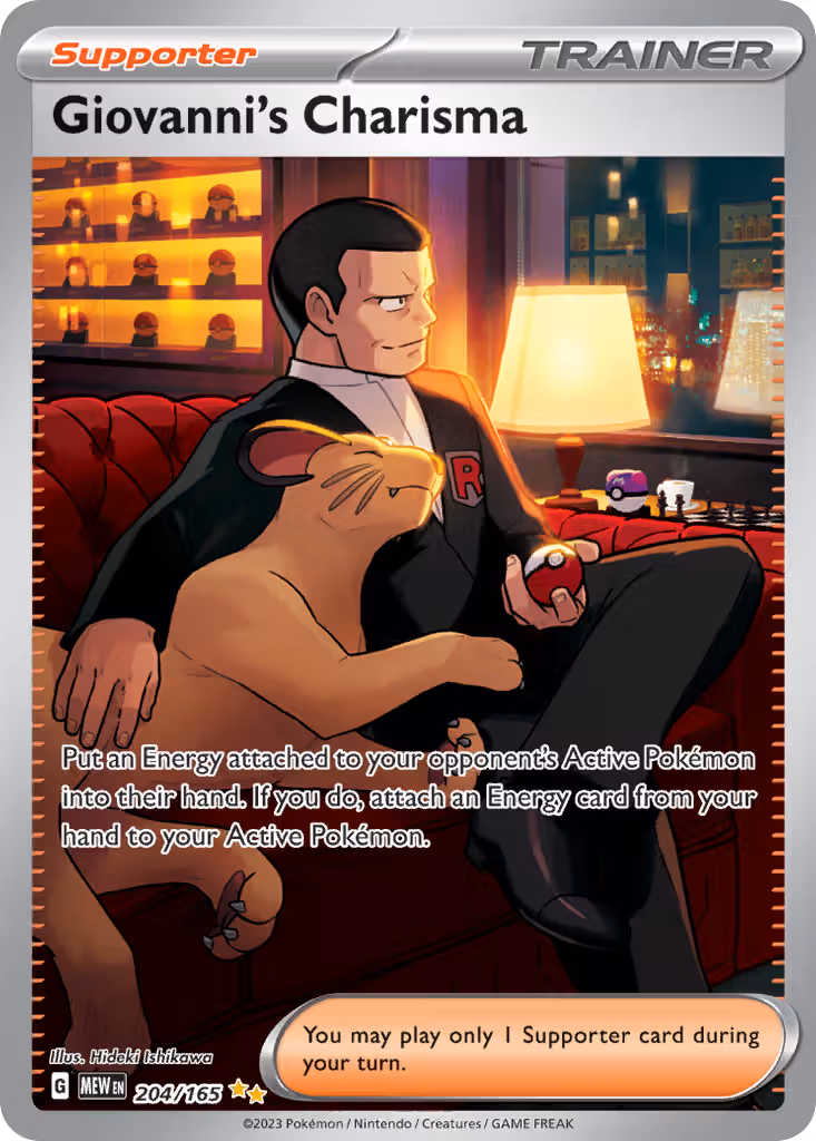 Giovanni's Charisma 204/165 Pokemon card