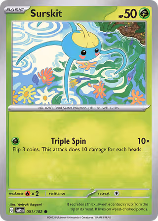 Surskit 1/182 Pokemon card