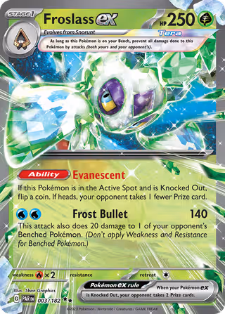 Froslass ex 3/182 Pokemon card