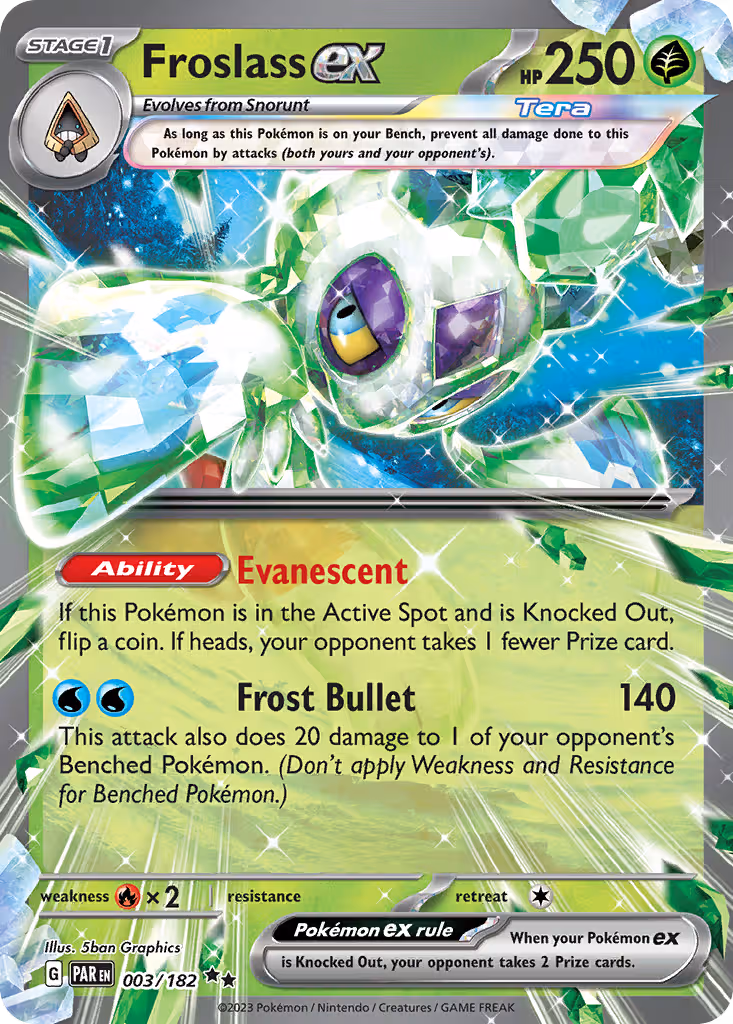 Froslass ex 3/182 Pokemon card