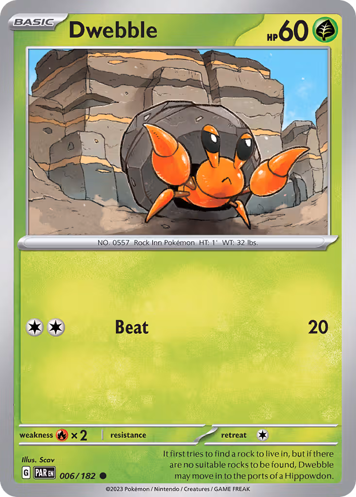 Dwebble 6/182 Pokemon card