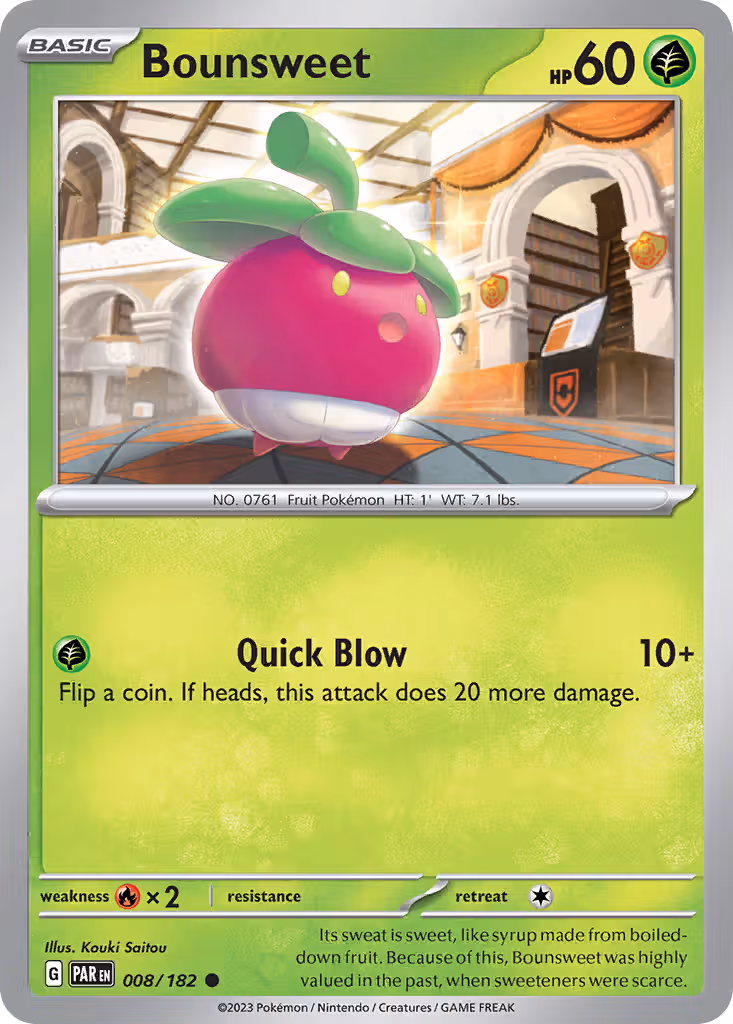 Bounsweet 8/182 Pokemon card