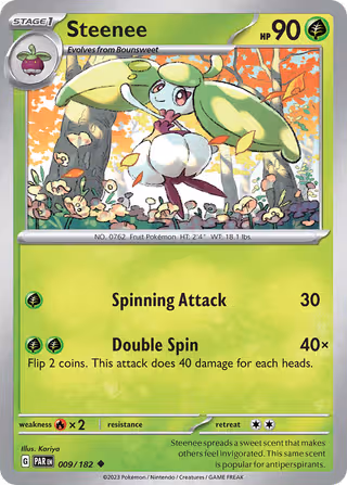 Steenee 9/182 Pokemon card