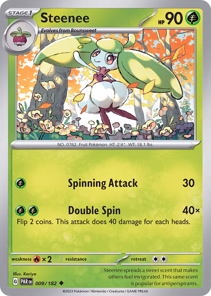 Steenee 9/182 Pokemon card