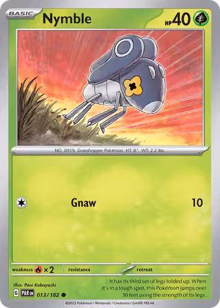 Nymble 13/182 Pokemon card