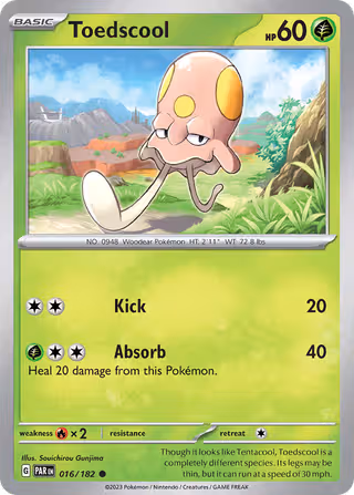 Toedscool 16/182 Pokemon card