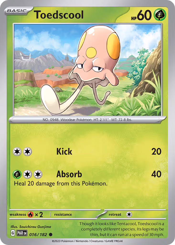 Toedscool 16/182 Pokemon card