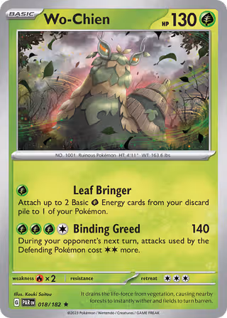 Wo-Chien 18/182 Pokemon card
