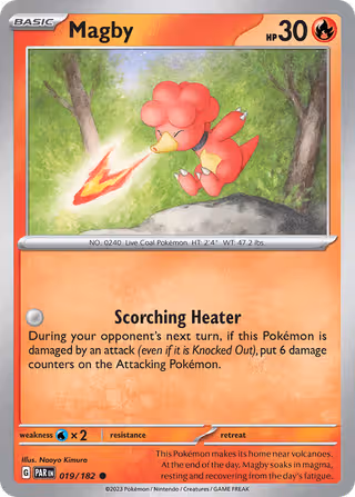 Magby 19/182 Pokemon card