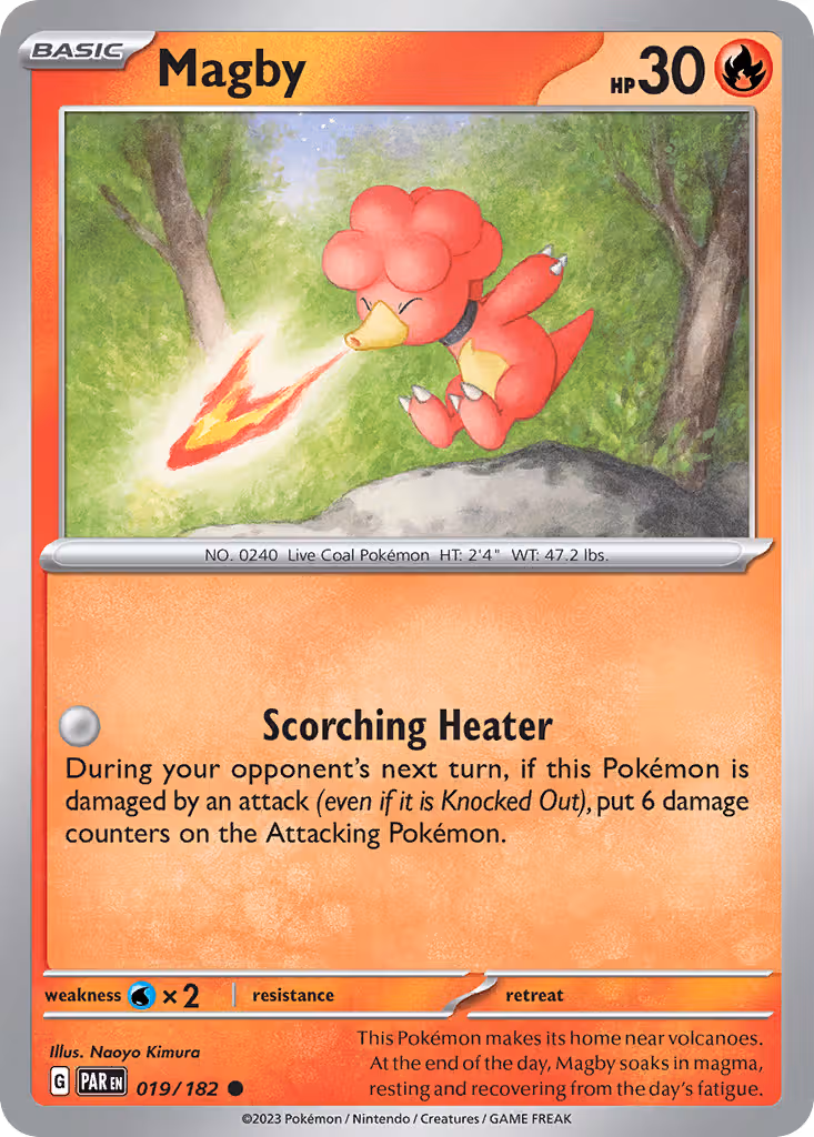Magby 19/182 Pokemon card