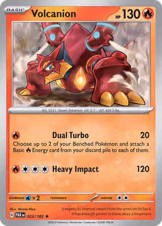 Volcanion 22/182 Pokemon card