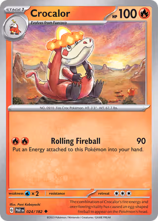 Crocalor 24/182 Pokemon card
