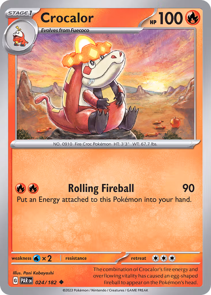 Crocalor 24/182 Pokemon card