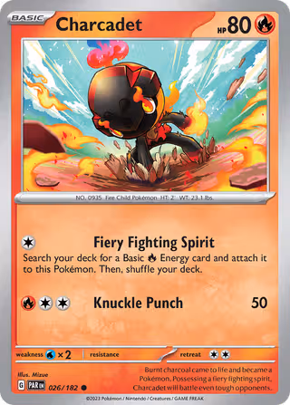 Charcadet 26/182 Pokemon card