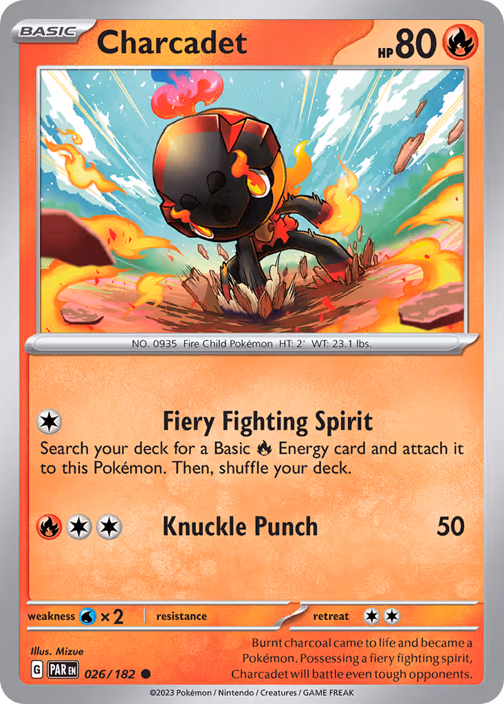 Charcadet 26/182 Pokemon card