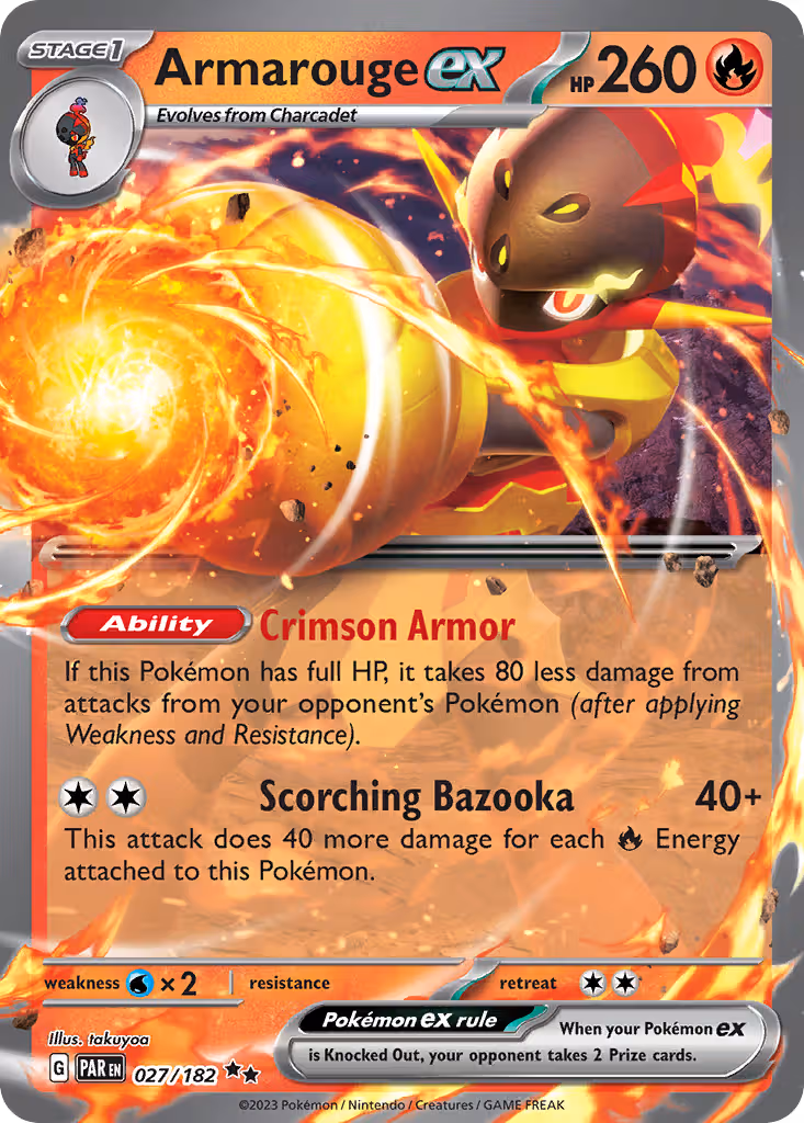 Armarouge ex 27/182 Pokemon card