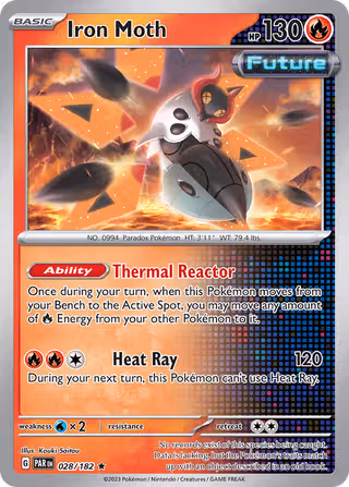 Iron Moth 28/182 Pokemon card