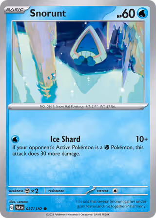 Snorunt 37/182 Pokemon card