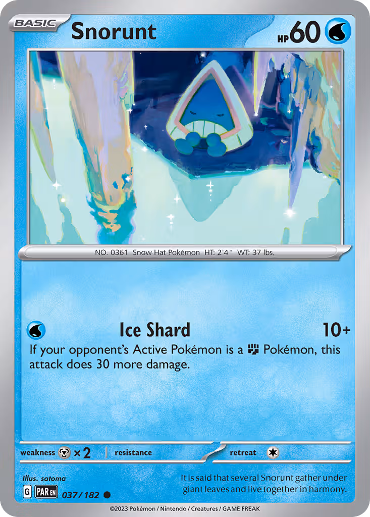 Snorunt 37/182 Pokemon card
