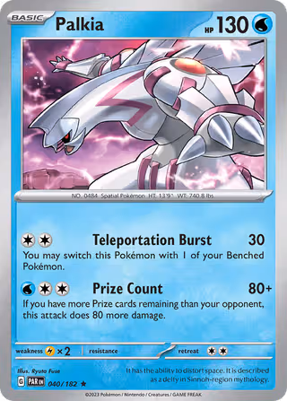 Palkia 40/182 Pokemon card