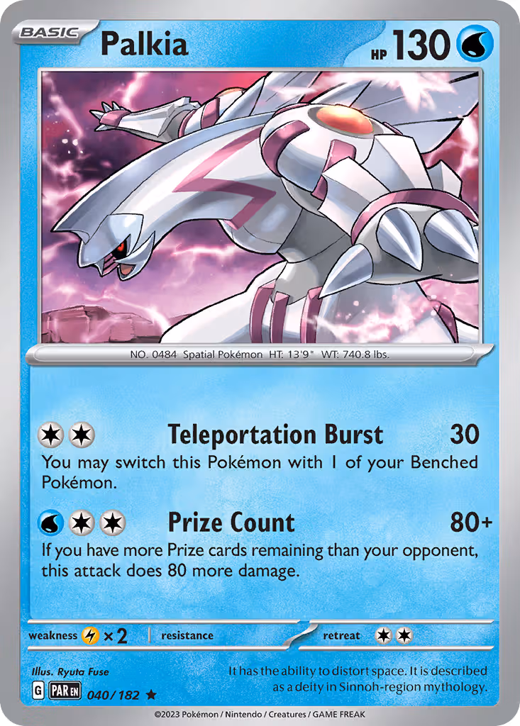 Palkia 40/182 Pokemon card