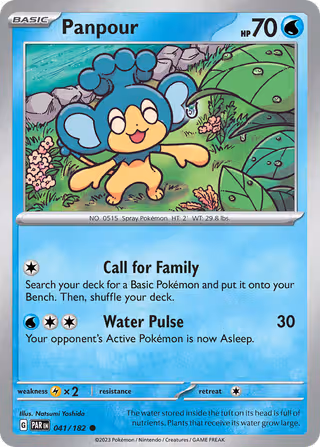 Panpour 41/182 Pokemon card