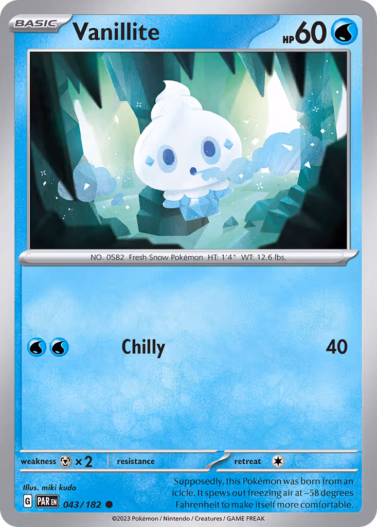 Vanillite 43/182 Pokemon card