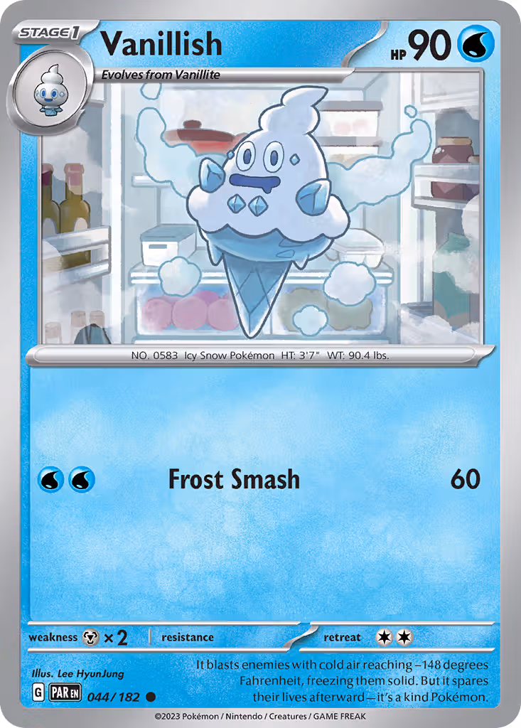 Vanillish 44/182 Pokemon card