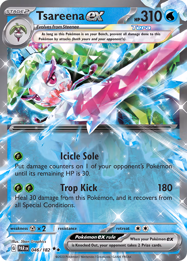 Tsareena ex 46/182 Pokemon card